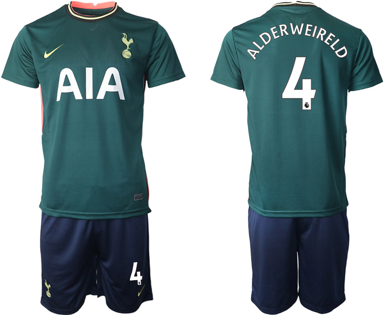 Men 2020-2021 club Tottenham away #4 green Soccer Jerseys